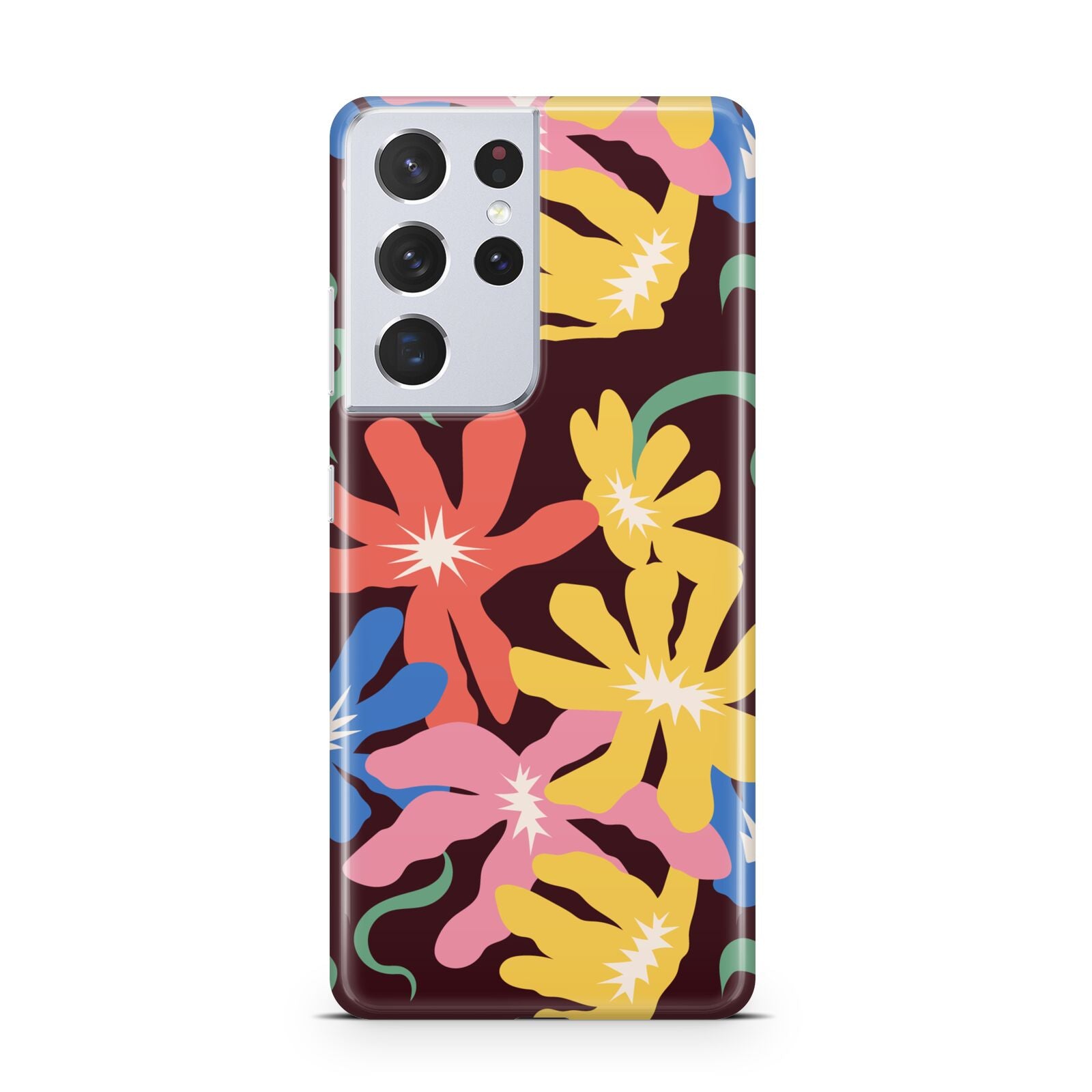 Abstract Flowers Samsung S21 Ultra Case