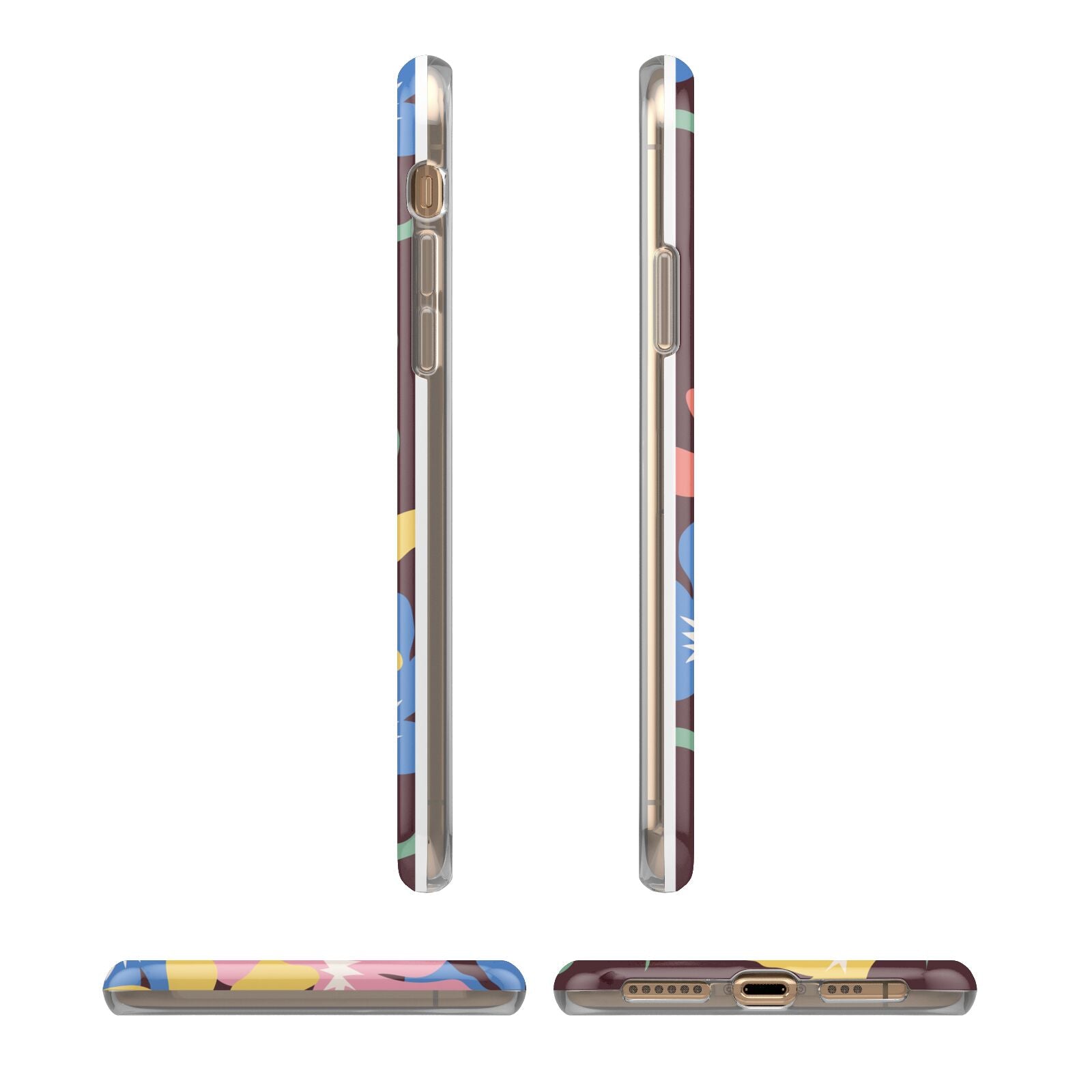 Abstract Flowers iPhone 11 3D Tough Case Angle Images