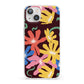 Abstract Flowers iPhone 13 Clear Bumper Case