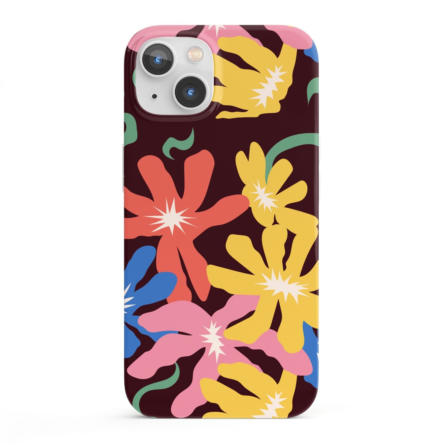 Abstract Flowers iPhone 13 Full Wrap 3D Snap Case