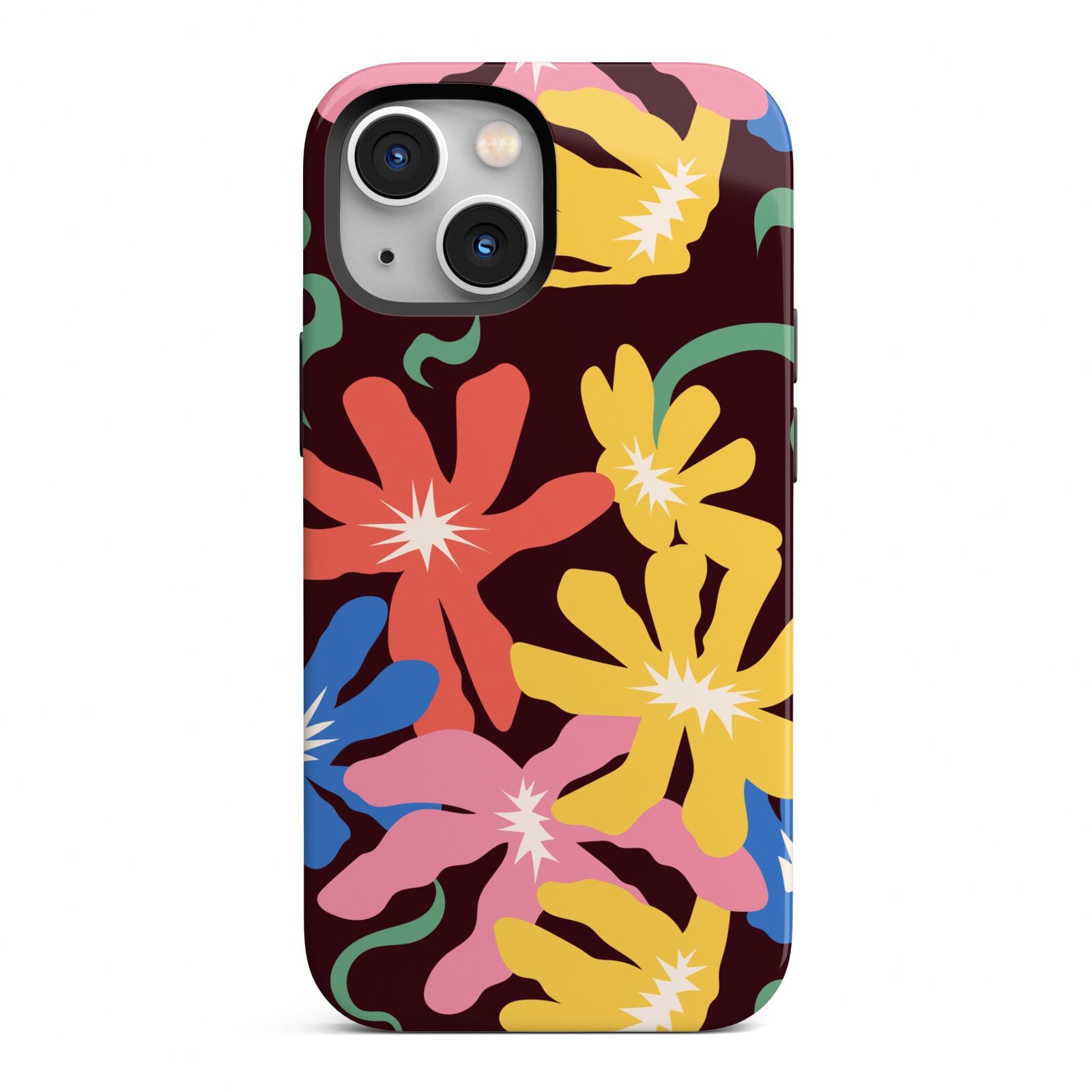Abstract Flowers iPhone 13 Mini Full Wrap 3D Tough Case