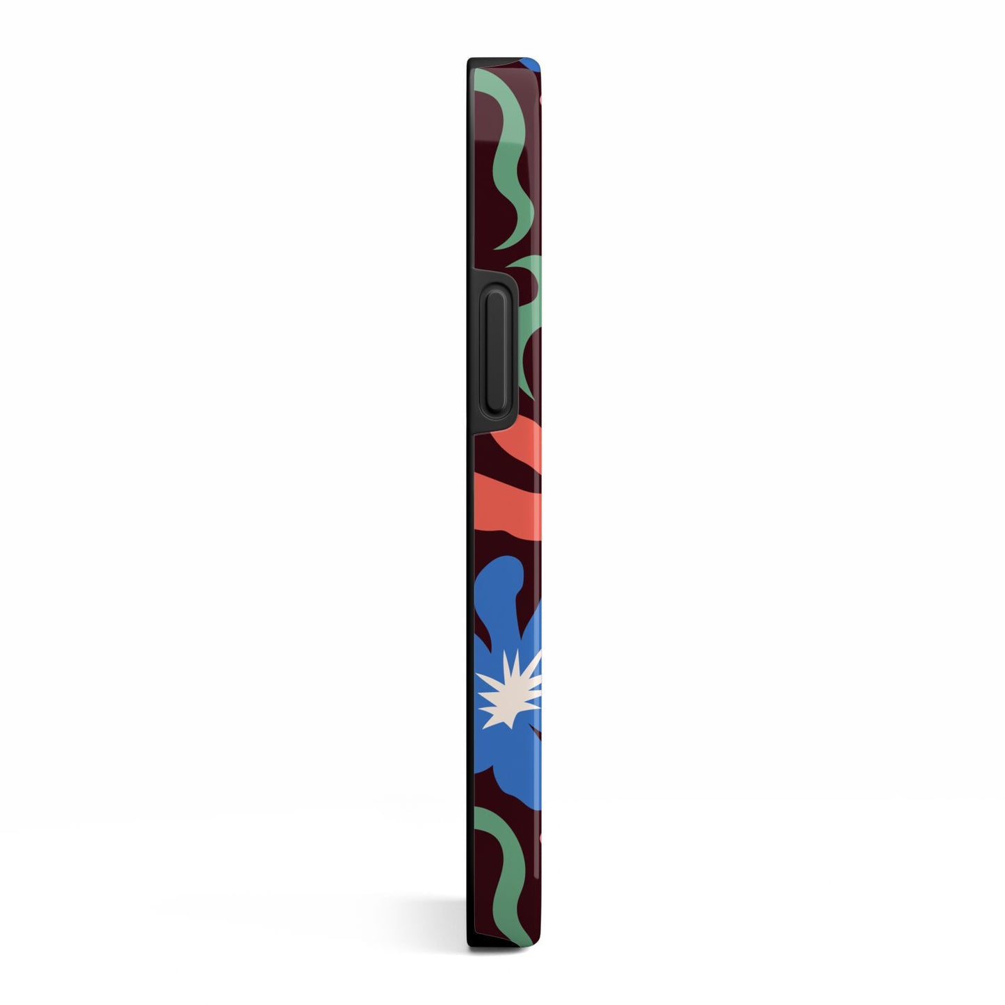 Abstract Flowers iPhone 13 Mini Side Image 3D Tough Case