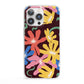 Abstract Flowers iPhone 13 Pro Clear Bumper Case