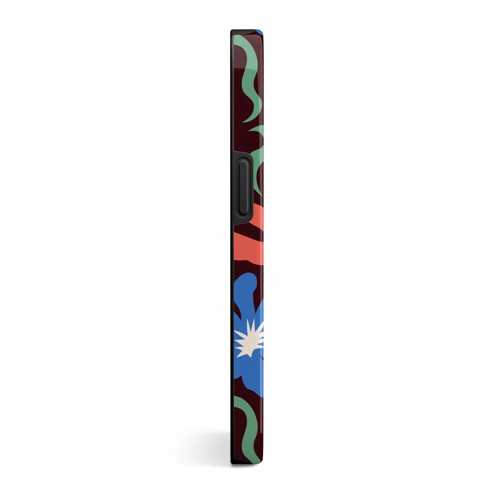 Abstract Flowers iPhone 13 Side Image 3D Tough Case