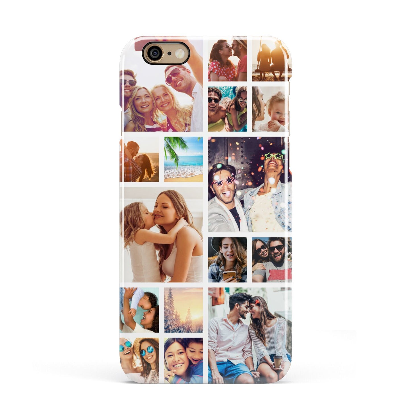 Abstract Multi Tile Photo Montage Upload Apple iPhone 6 3D Snap Case