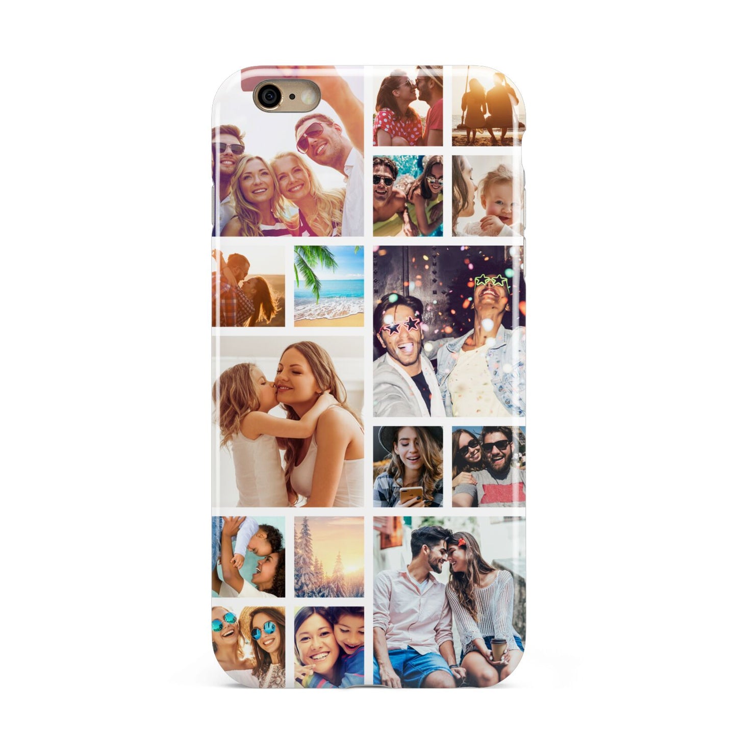 Abstract Multi Tile Photo Montage Upload Apple iPhone 6 Plus 3D Tough Case