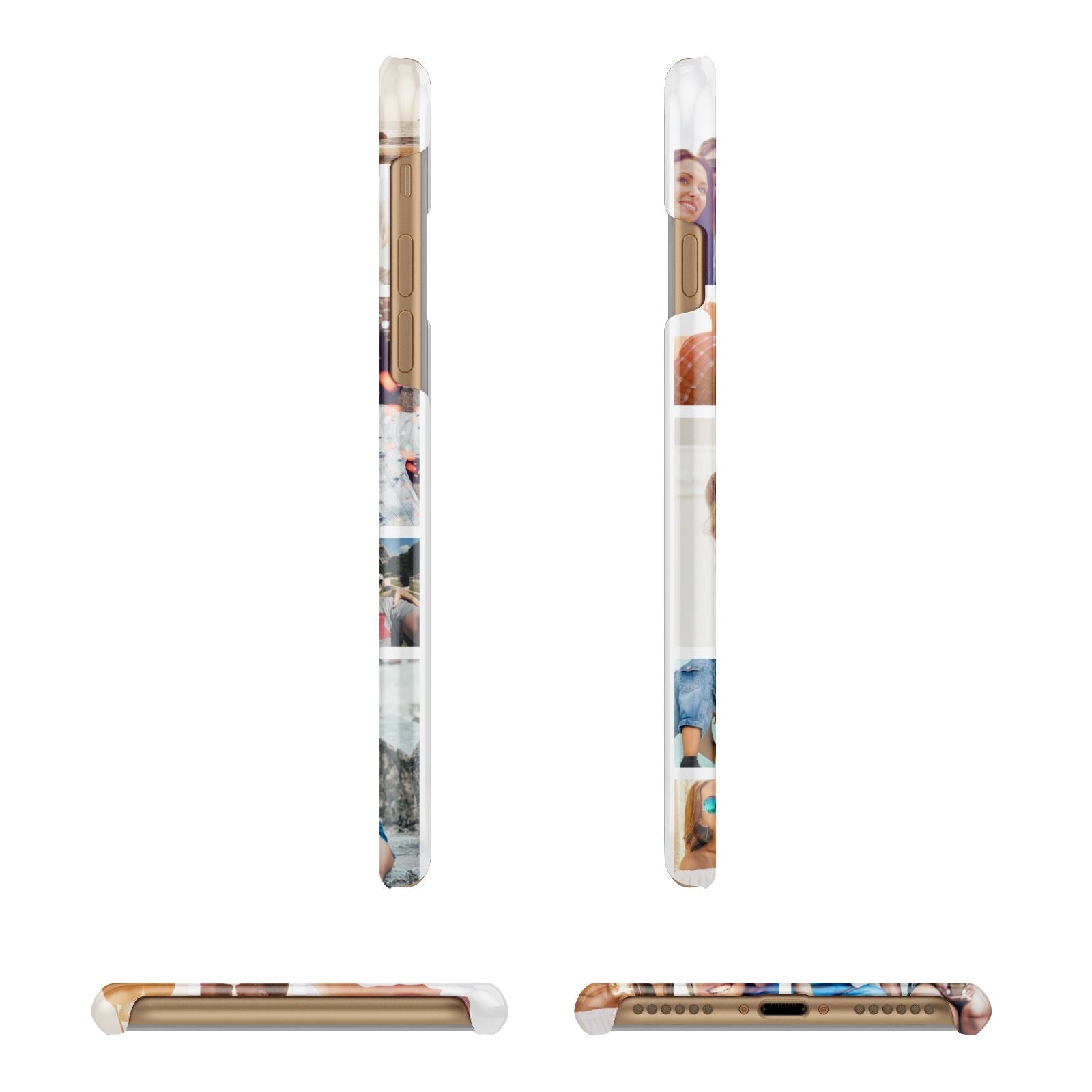 Abstract Multi Tile Photo Montage Upload Apple iPhone 7 8 3D Wrap Snap Case Angled Images