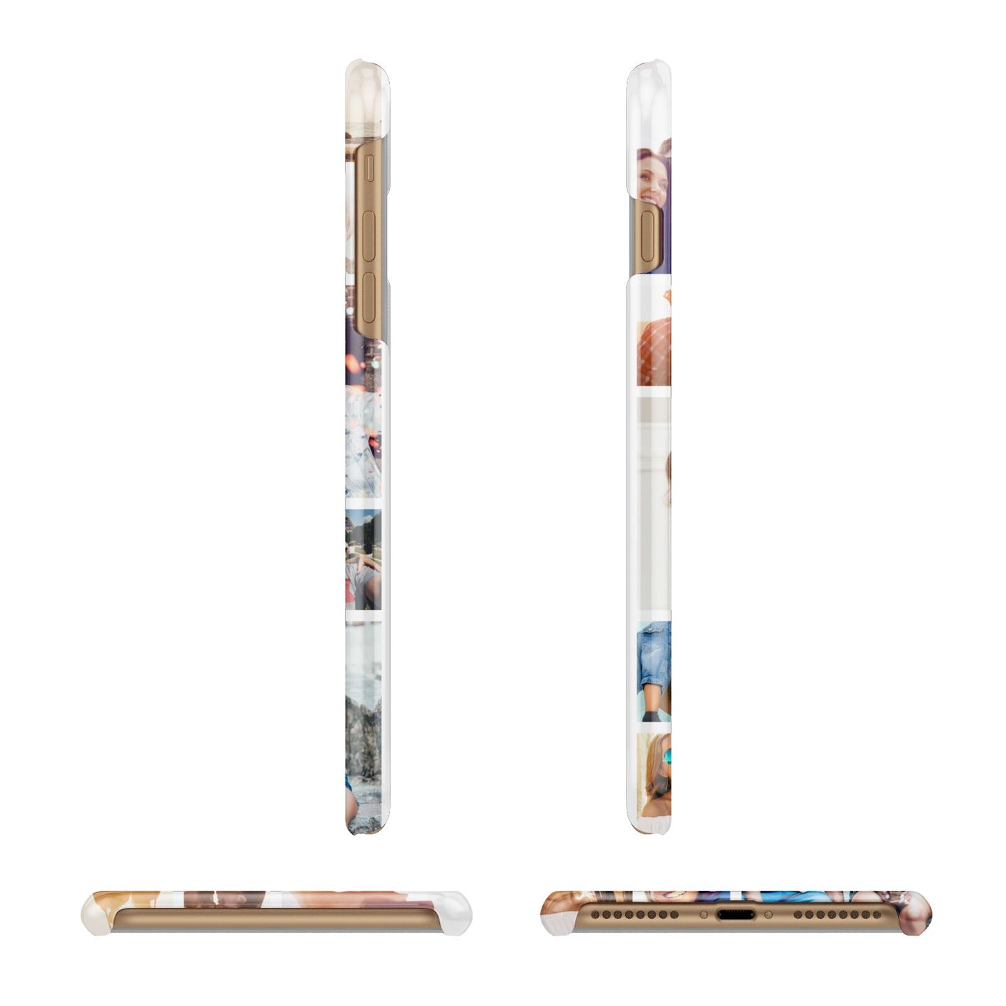 Abstract Multi Tile Photo Montage Upload Apple iPhone 7 Plus 3D Wrap Snap Case Angled Images