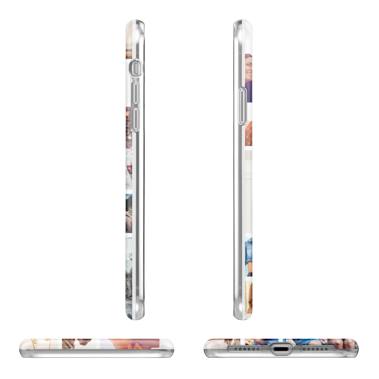 Abstract Multi Tile Photo Montage Upload Apple iPhone XR in White with 3D Wrap Tough Case Alternative Image Angles