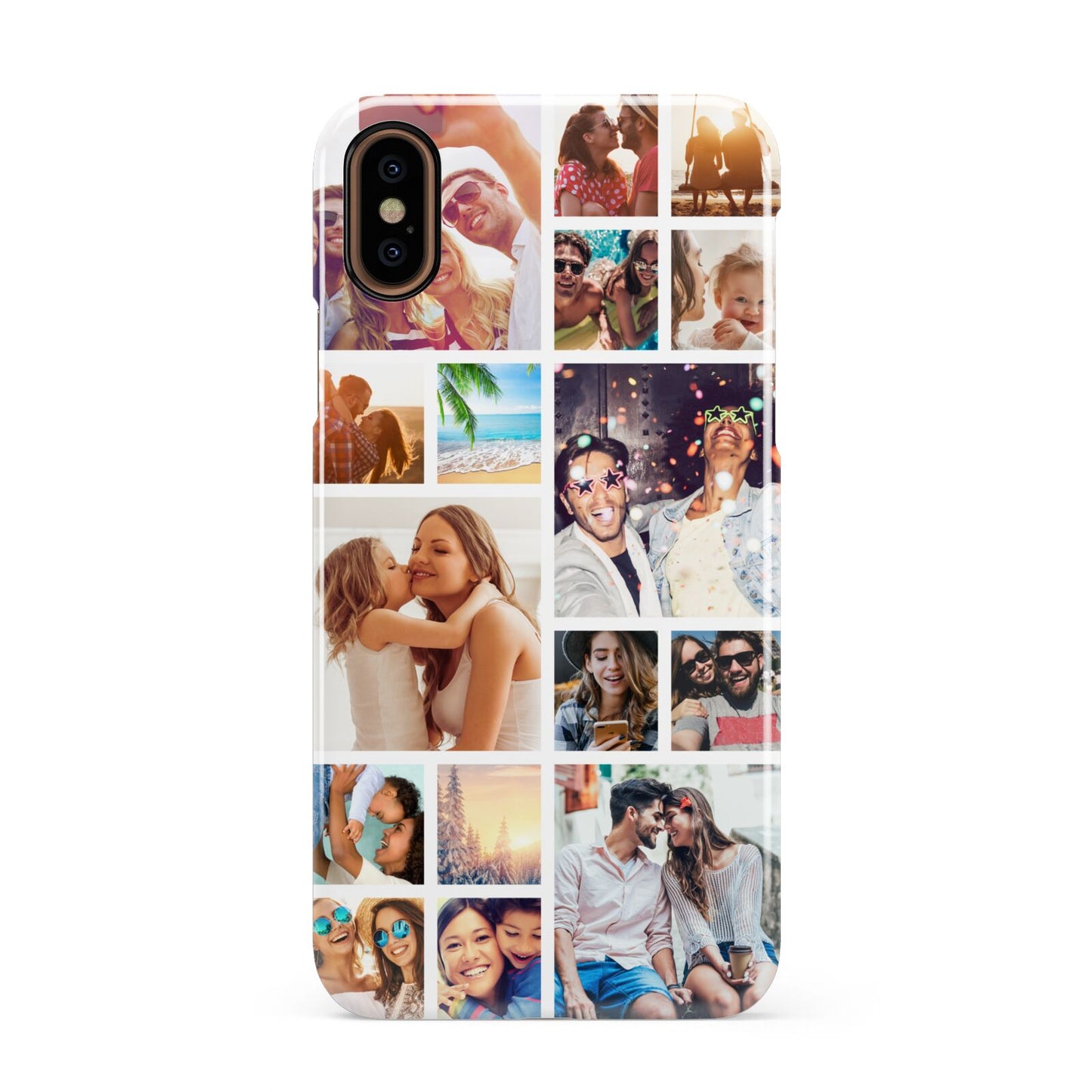 Abstract Multi Tile Photo Montage Upload Apple iPhone XS 3D Snap Case
