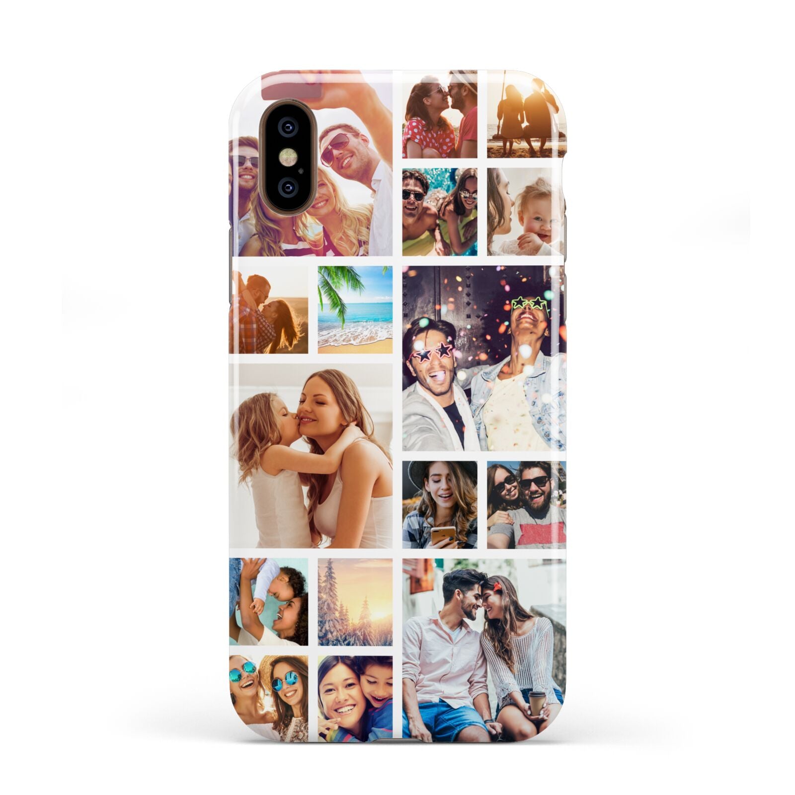 Abstract Multi Tile Photo Montage Upload Apple iPhone XS 3D Tough