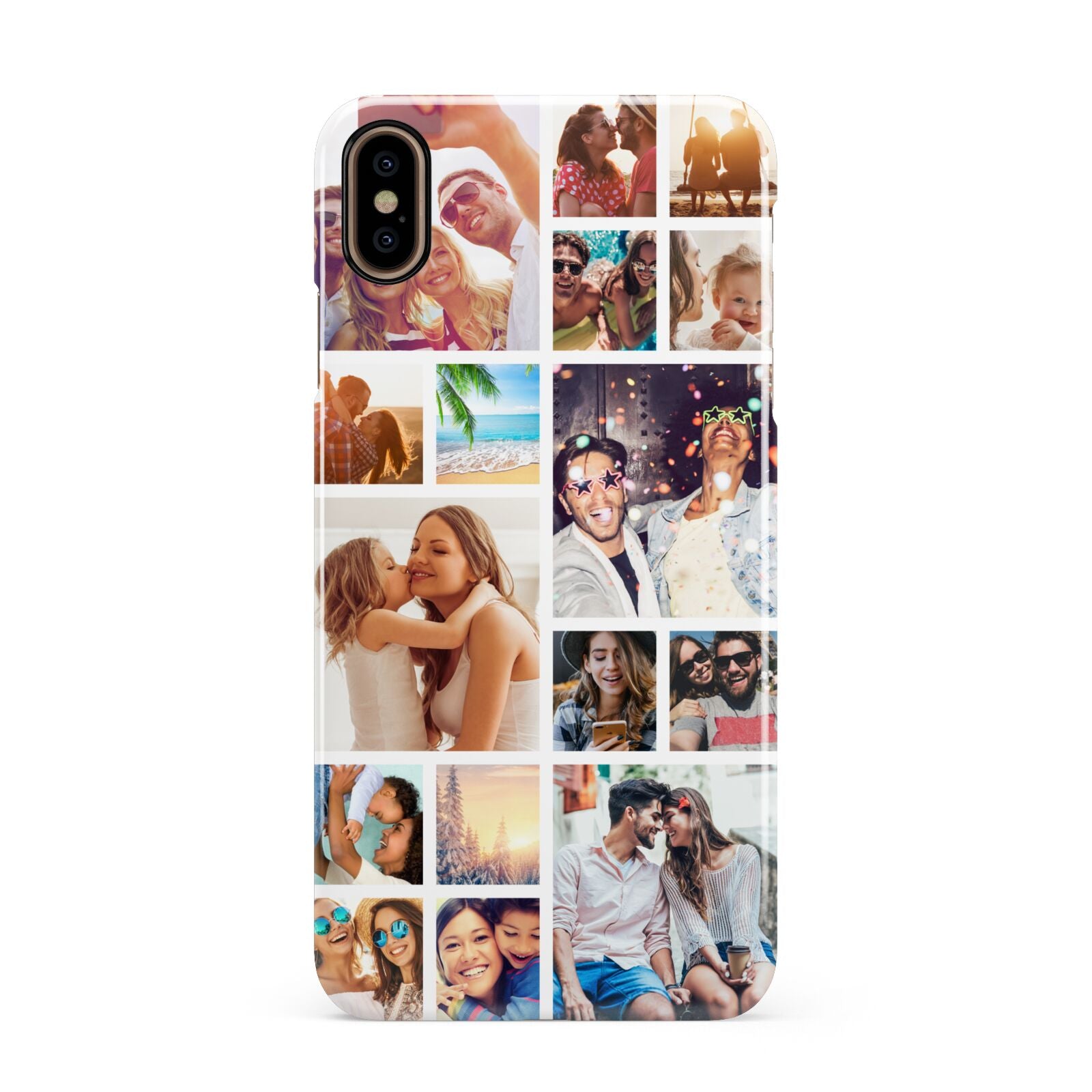Abstract Multi Tile Photo Montage Upload Apple iPhone Xs Max 3D Snap Case