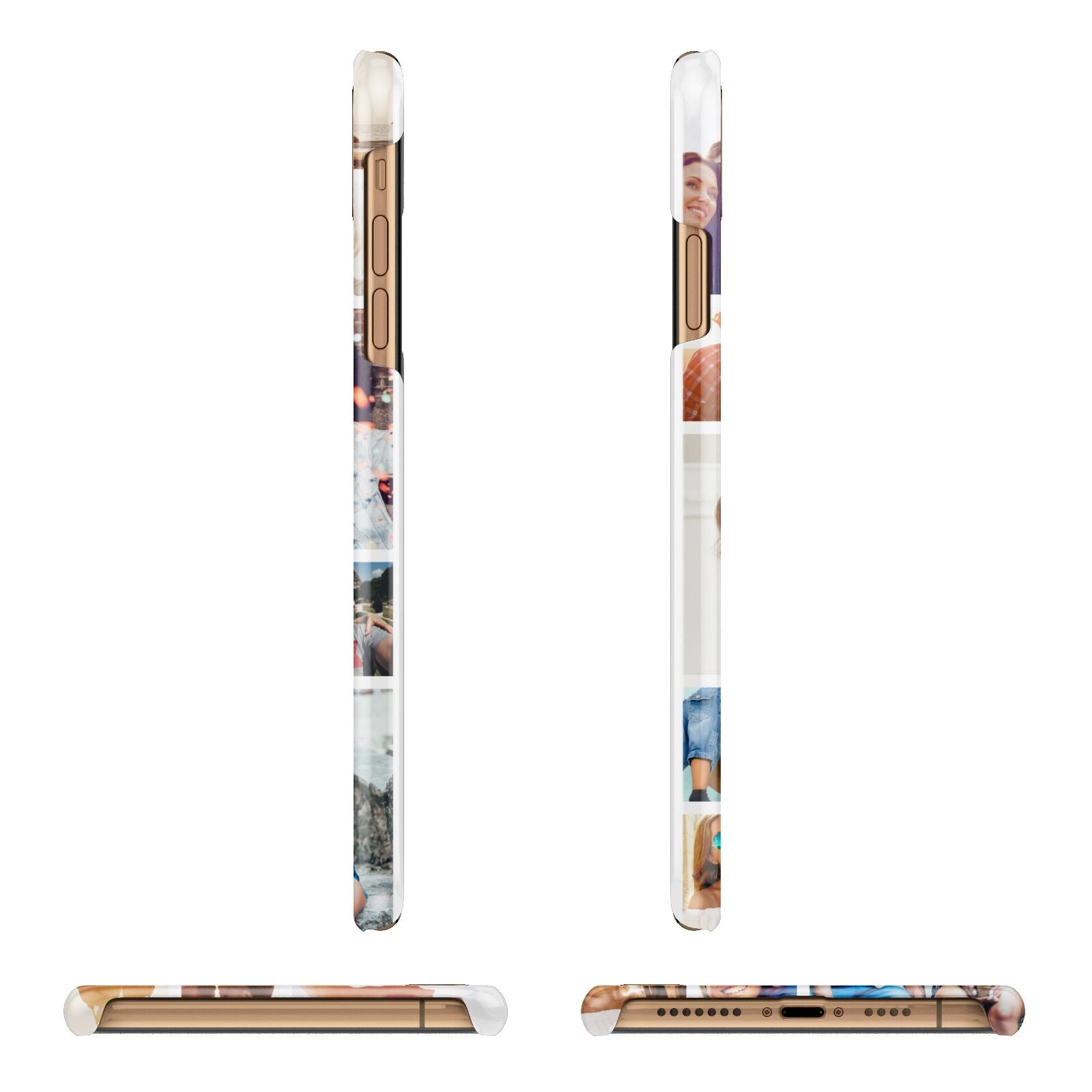 Abstract Multi Tile Photo Montage Upload Apple iPhone Xs Max 3D Wrap Snap Case Angled Images