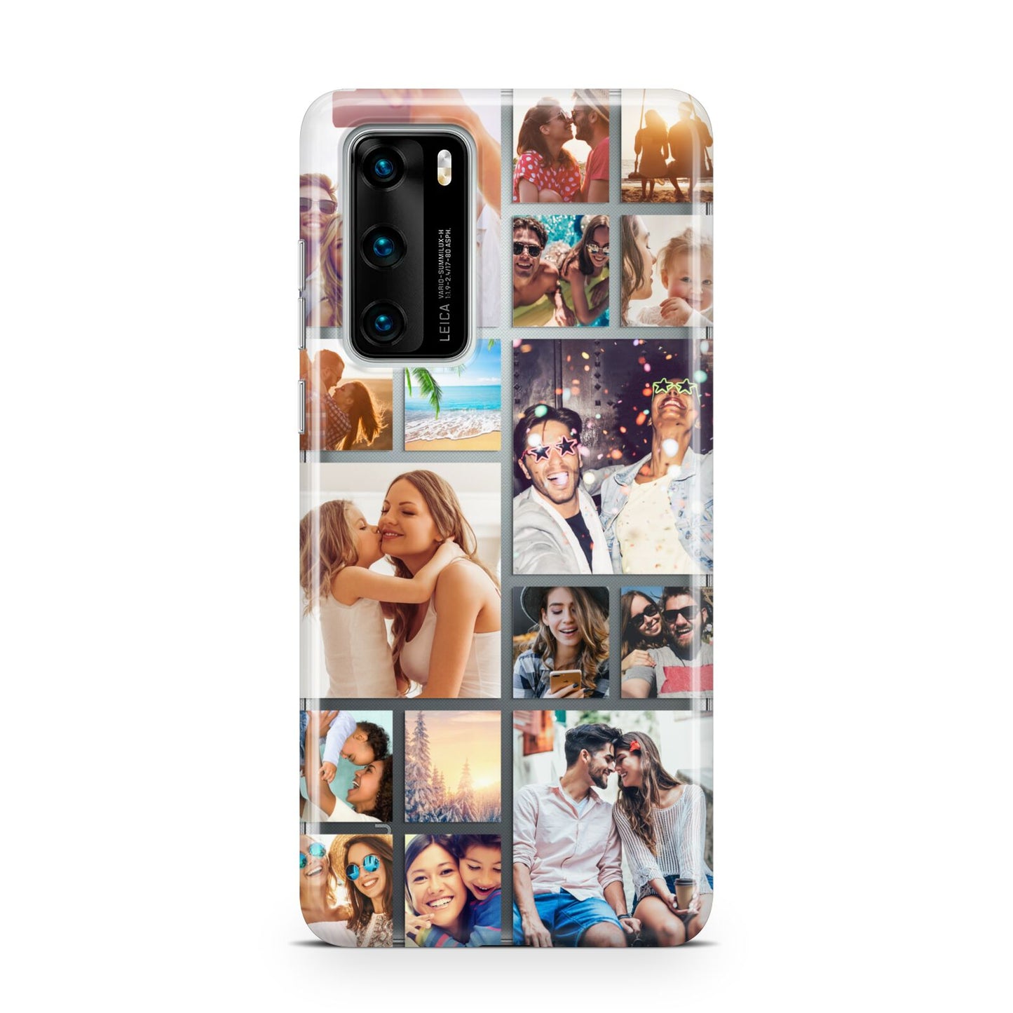 Abstract Multi Tile Photo Montage Upload Huawei P40 Phone Case