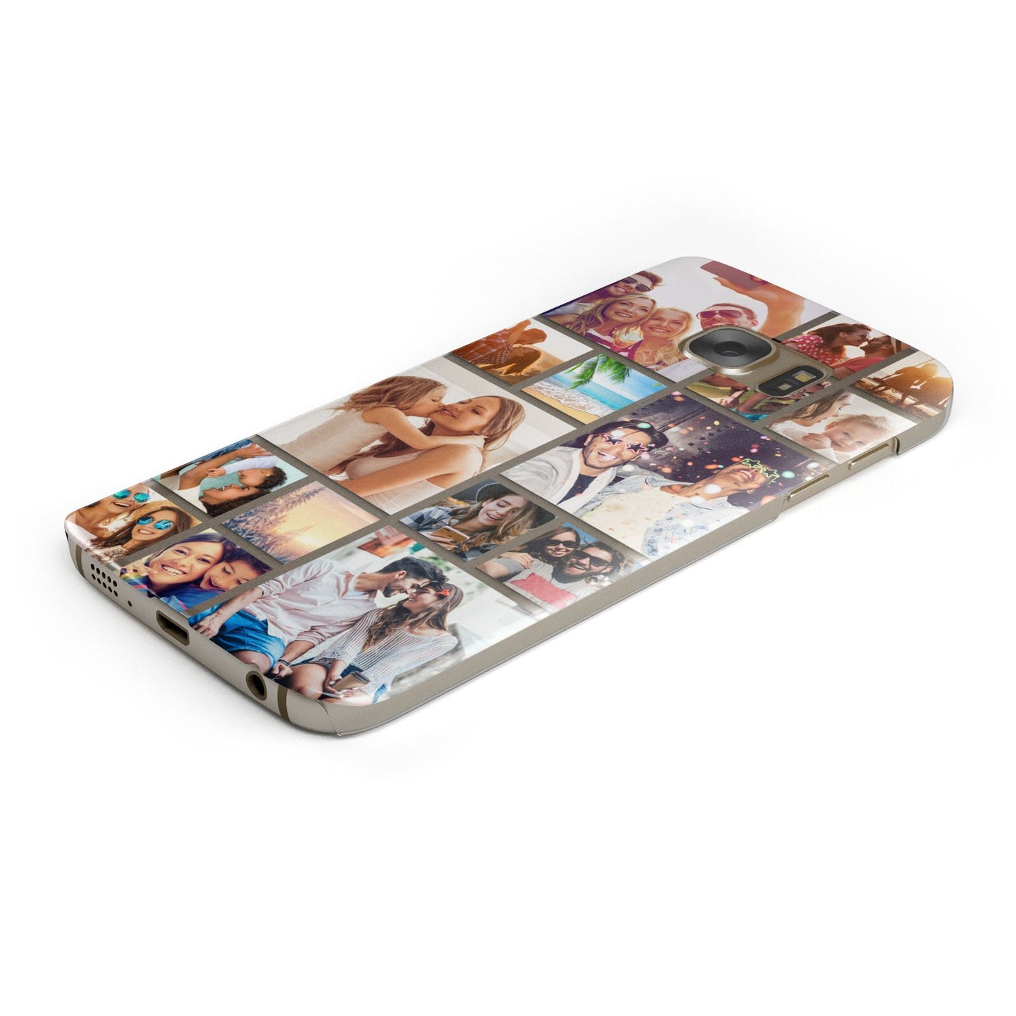 Abstract Multi Tile Photo Montage Upload Protective Samsung Galaxy Case Angled Image