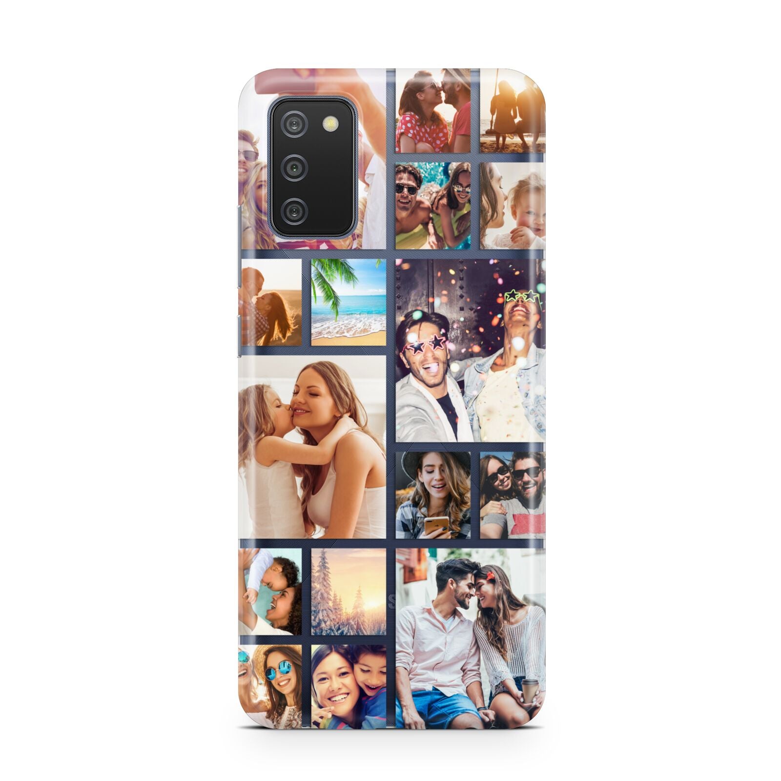 Abstract Multi Tile Photo Montage Upload Samsung A02s Case