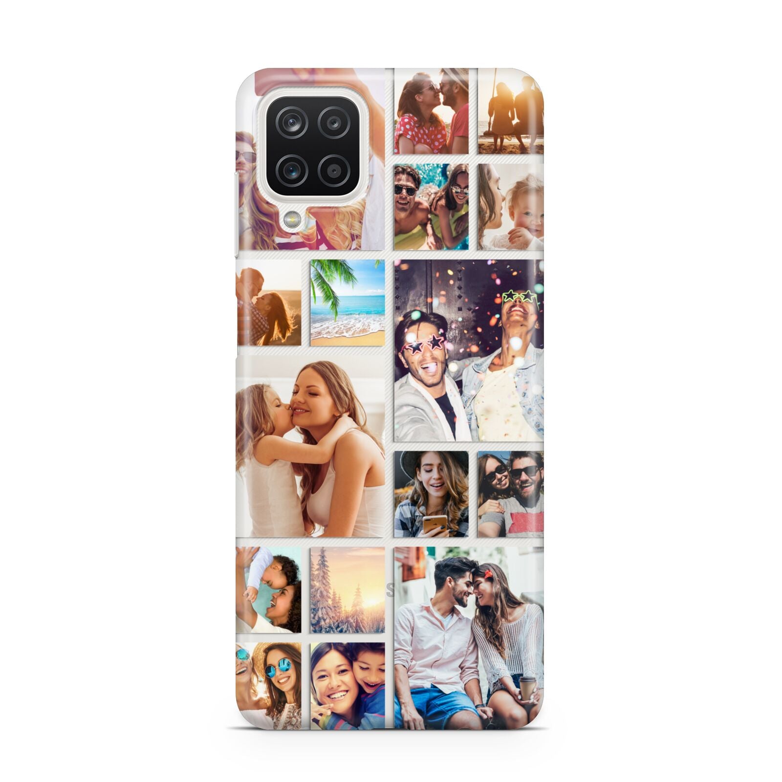 Abstract Multi Tile Photo Montage Upload Samsung A12 Case