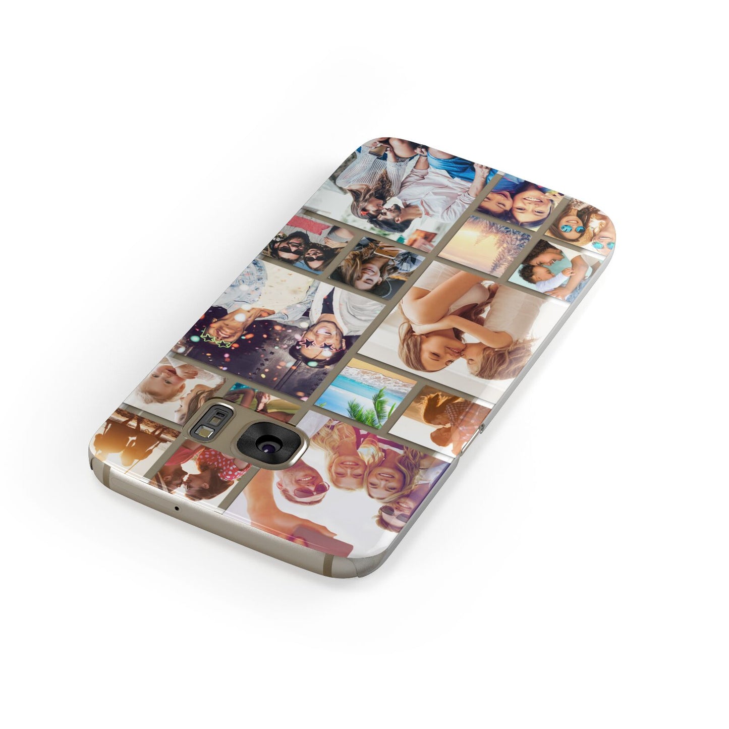 Abstract Multi Tile Photo Montage Upload Samsung Galaxy Case Front Close Up