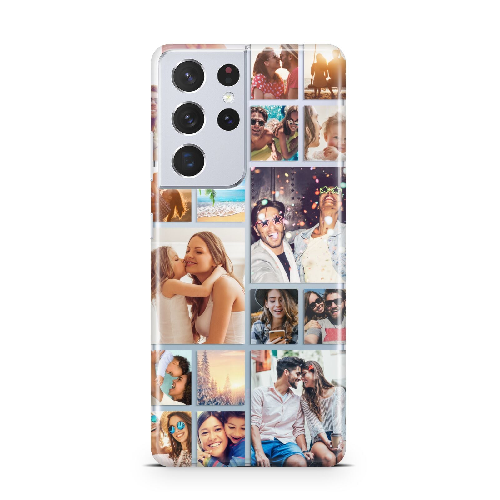 Abstract Multi Tile Photo Montage Upload Samsung S21 Ultra Case