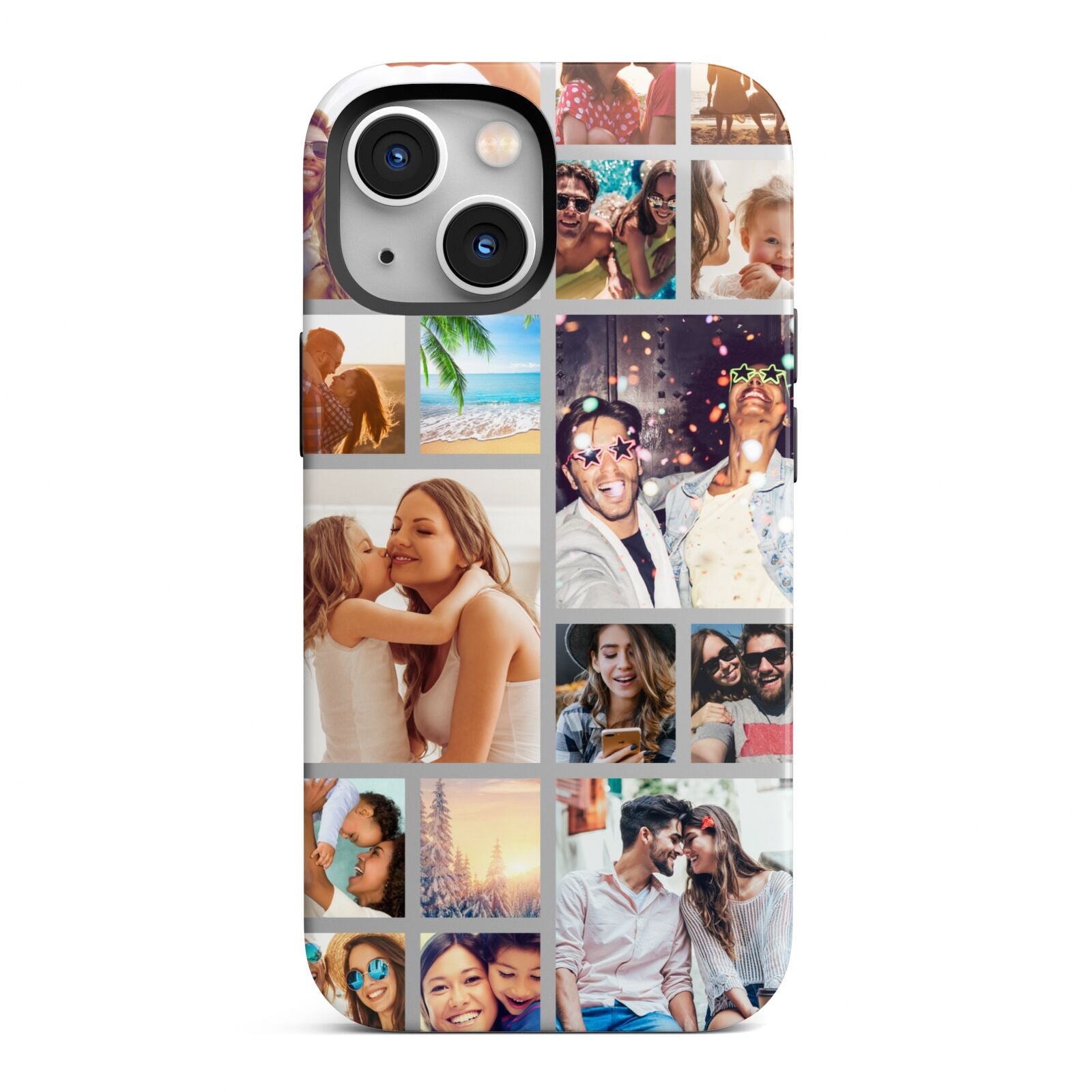 Abstract Multi Tile Photo Montage Upload iPhone 13 Mini Full Wrap 3D Tough Case