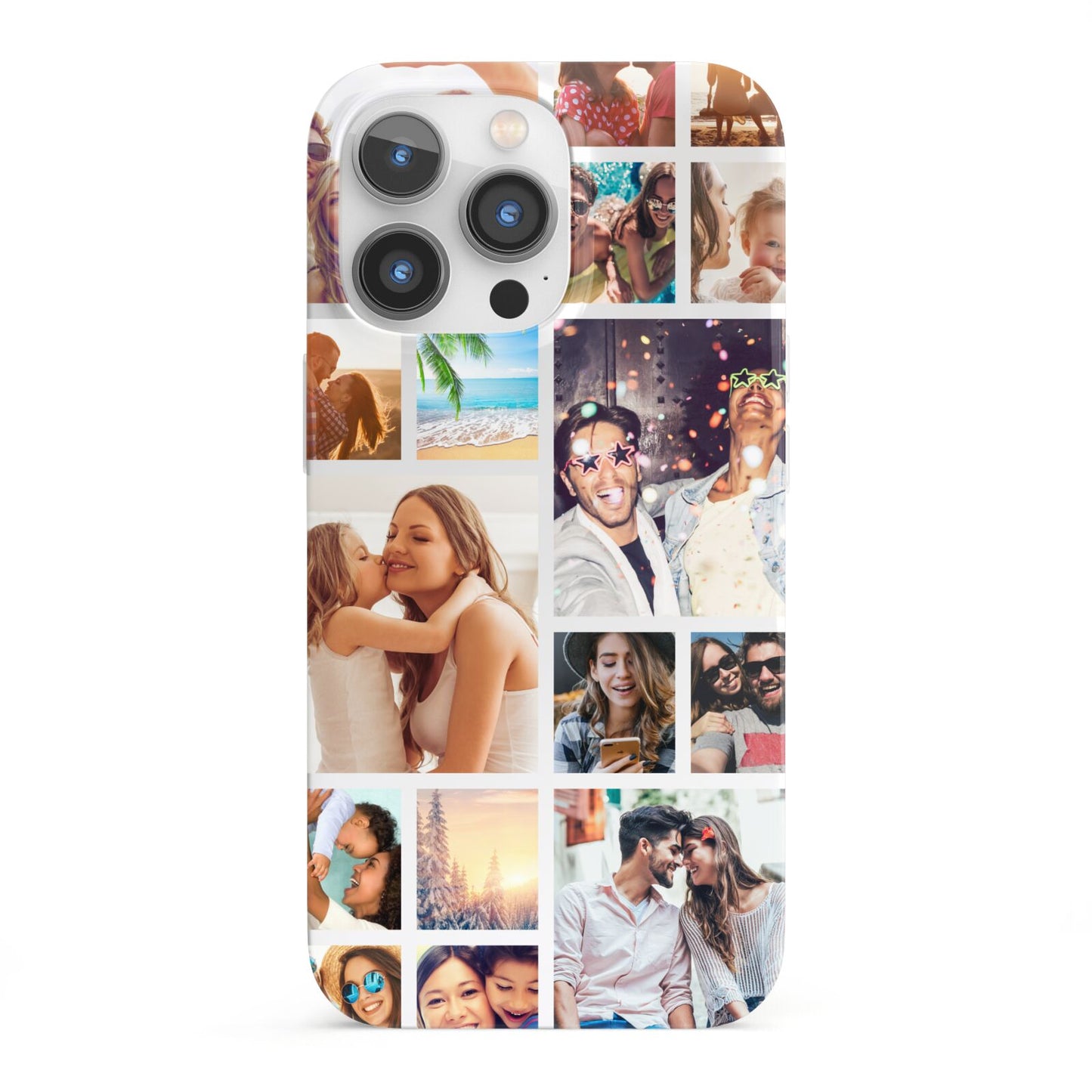 Abstract Multi Tile Photo Montage Upload iPhone 13 Pro Full Wrap 3D Snap Case