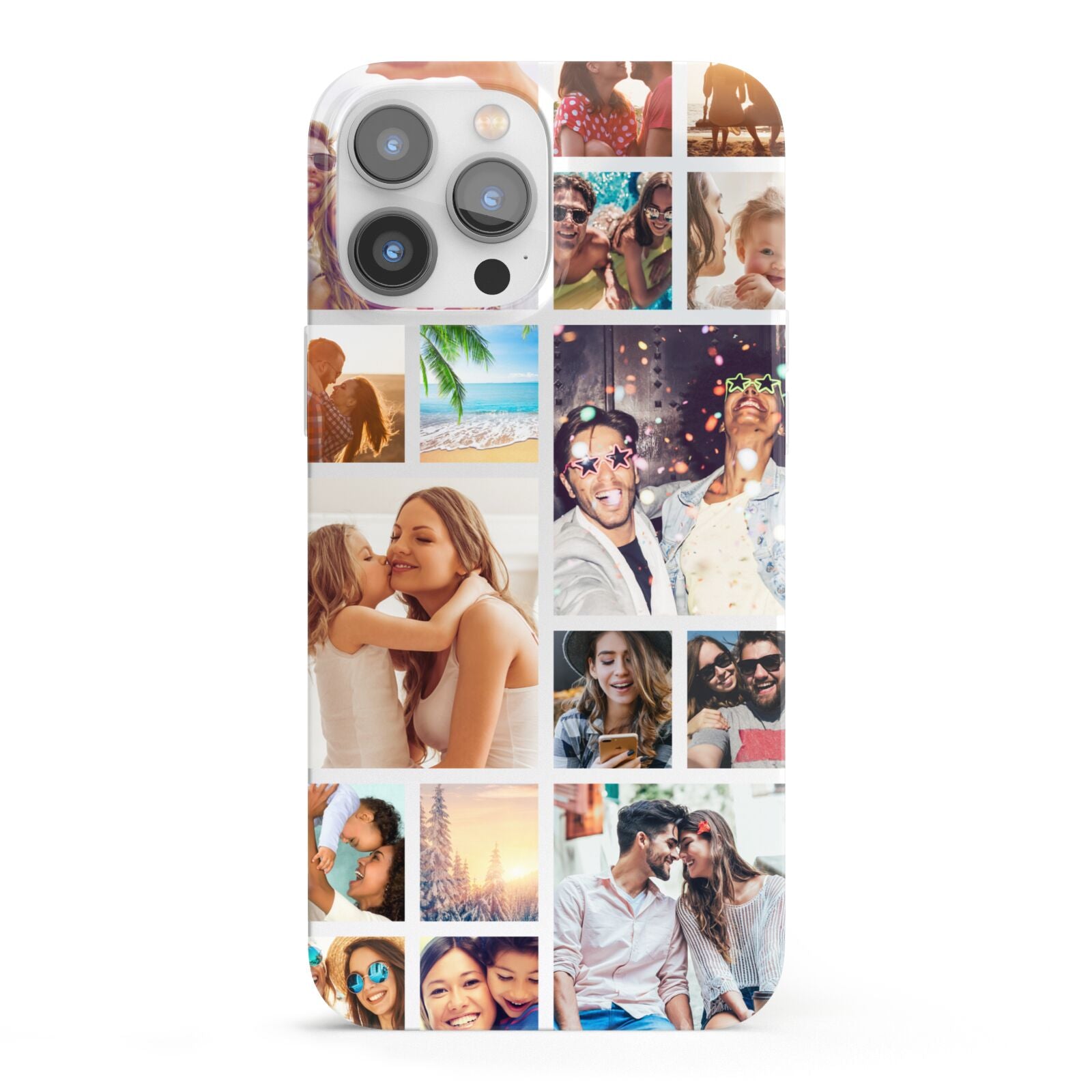 Abstract Multi Tile Photo Montage Upload iPhone 13 Pro Max Full Wrap 3D Snap Case