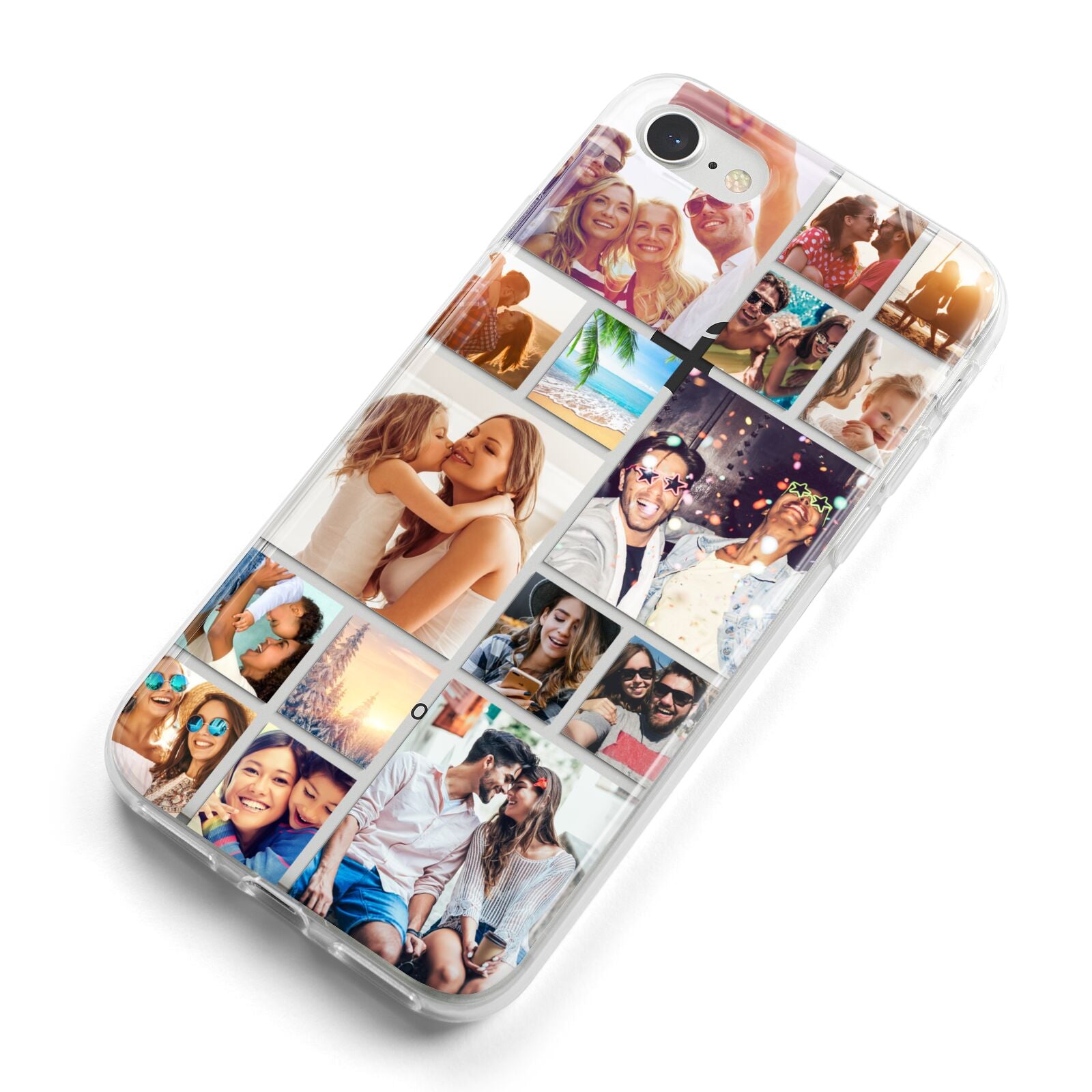 Abstract Multi Tile Photo Montage Upload iPhone 8 Bumper Case on Silver iPhone Alternative Image