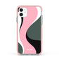 Abstract Name Apple iPhone 11 in White with Pink Impact Case