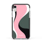 Abstract Name Apple iPhone XR Impact Case Black Edge on Silver Phone