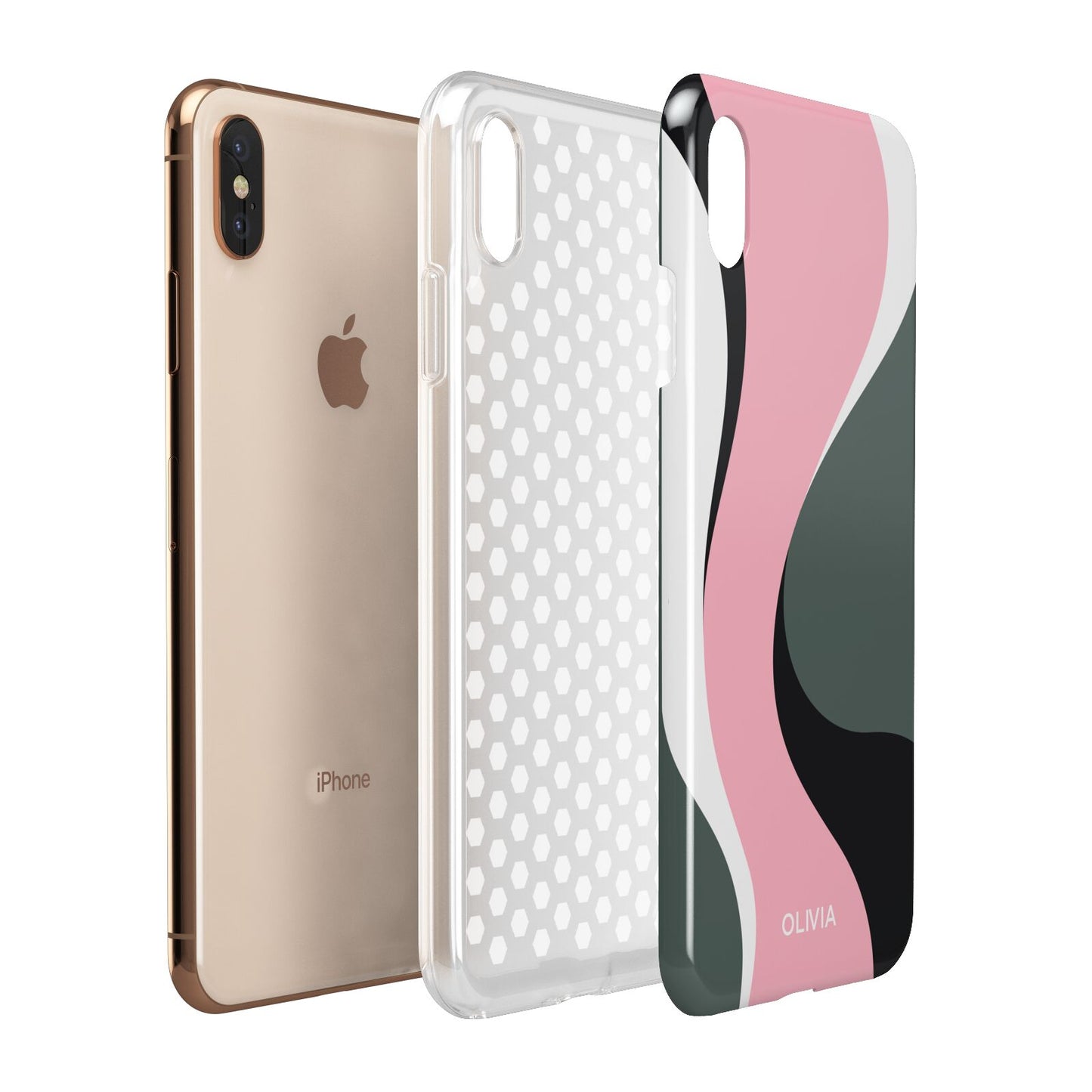 Abstract Name Apple iPhone Xs Max 3D Tough Case Expanded View
