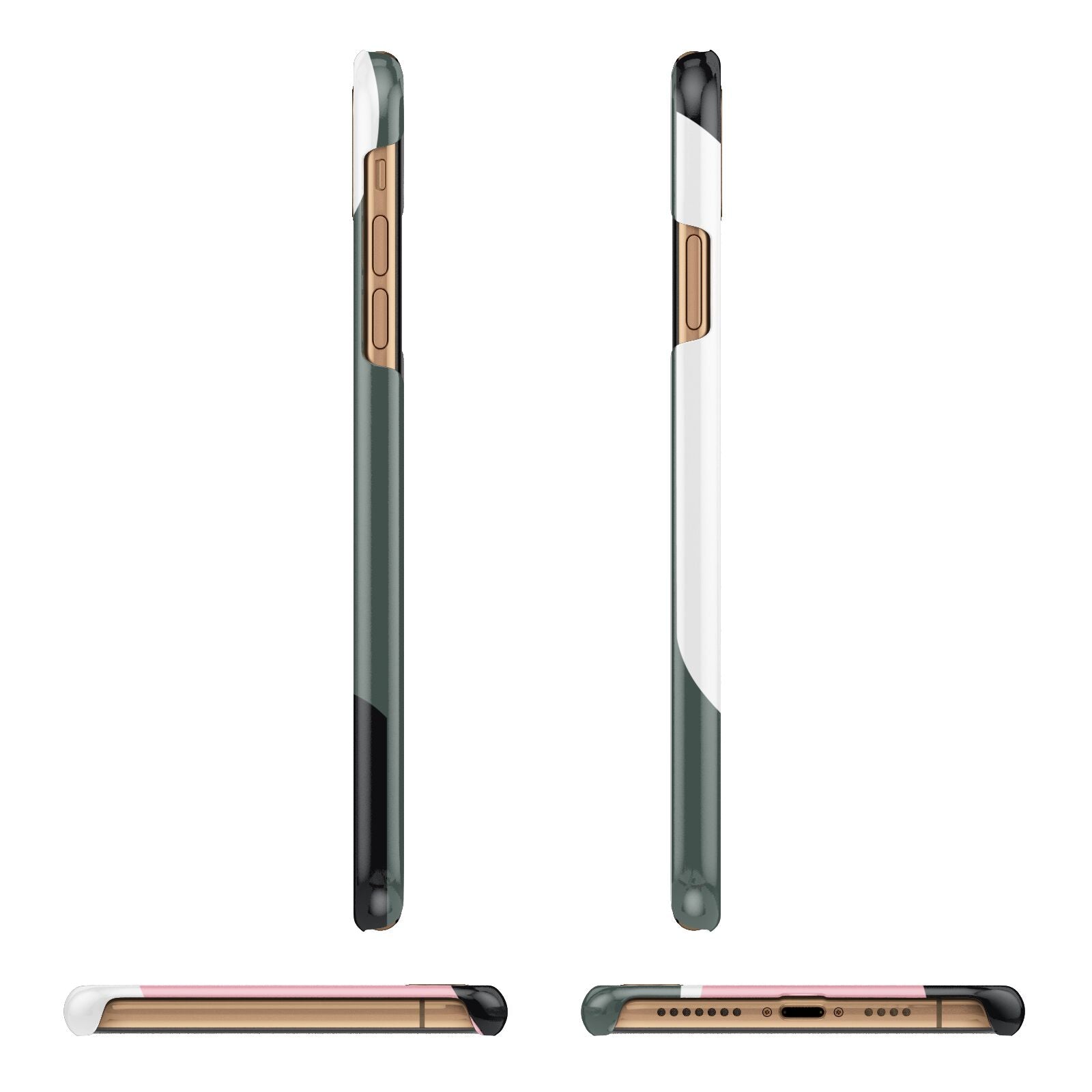 Abstract Name Apple iPhone Xs Max 3D Wrap Snap Case Angled Images