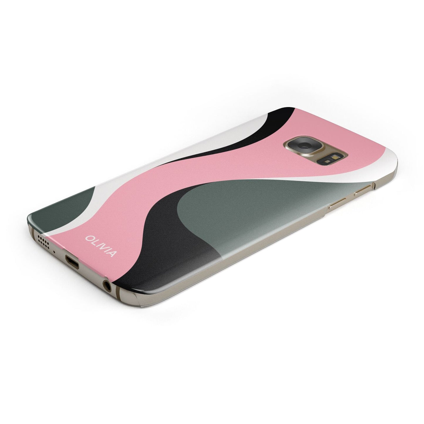 Abstract Name Protective Samsung Galaxy Case Angled Image