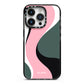 Abstract Name iPhone 14 Pro Black Impact Case on Silver phone
