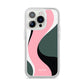 Abstract Name iPhone 14 Pro Clear Tough Case Silver