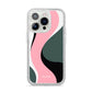 Abstract Name iPhone 14 Pro Glitter Tough Case Silver