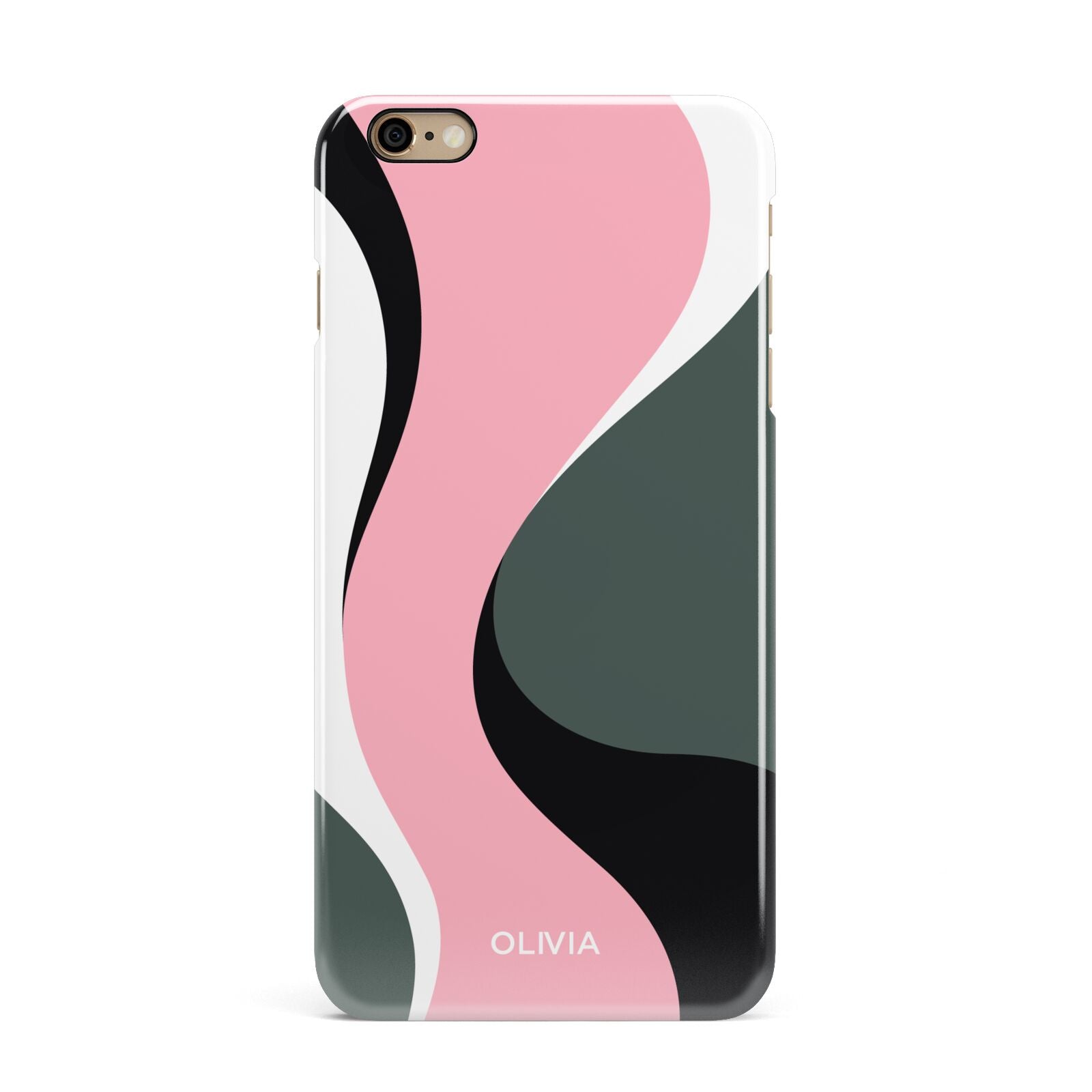 Abstract Name iPhone 6 Plus 3D Snap Case on Gold Phone