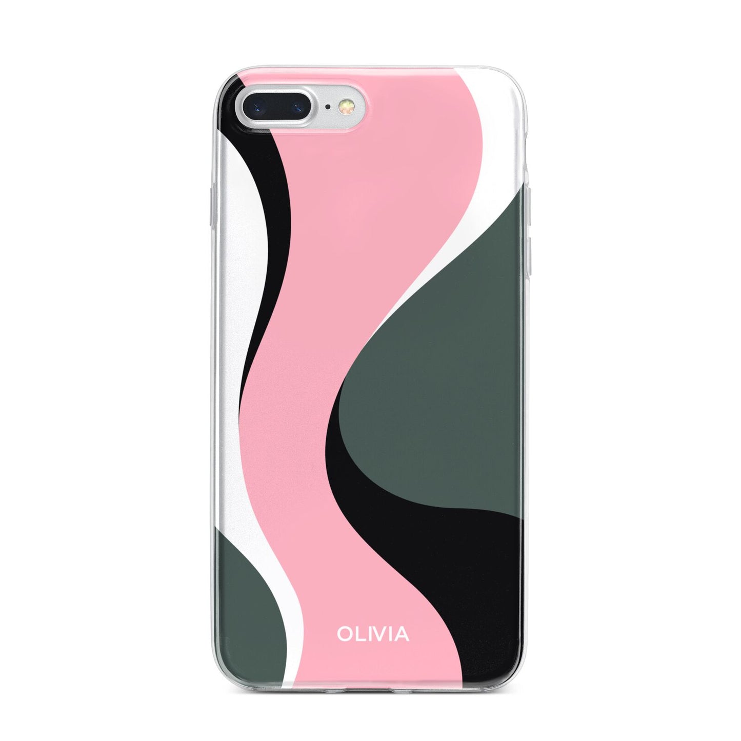 Abstract Name iPhone 7 Plus Bumper Case on Silver iPhone
