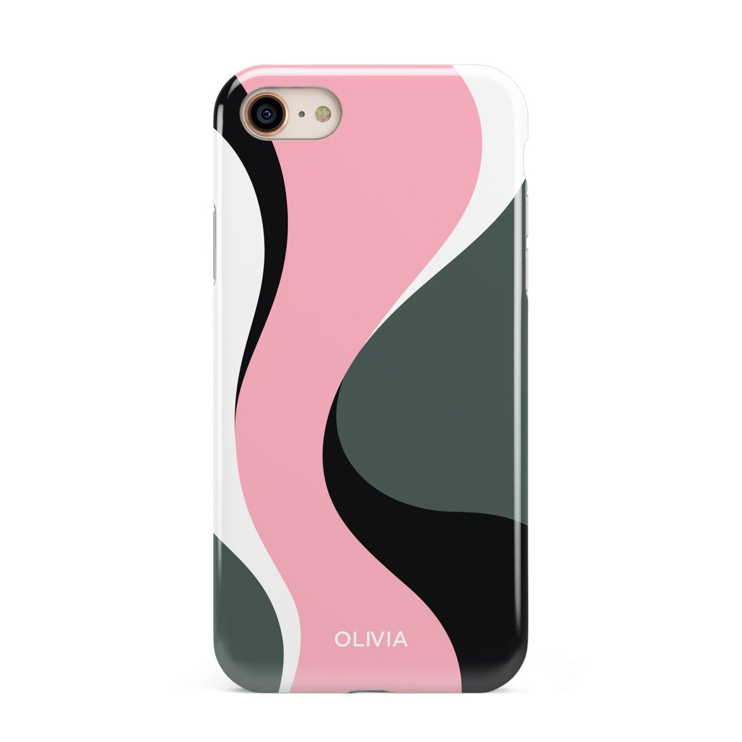 Abstract Name iPhone 8 3D Tough Case on Gold Phone