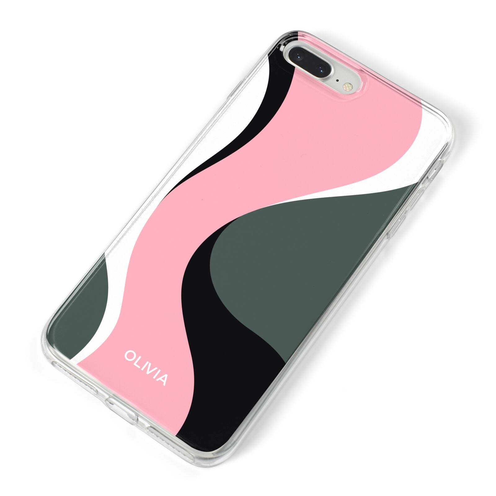 Abstract Name iPhone 8 Plus Bumper Case on Silver iPhone Alternative Image
