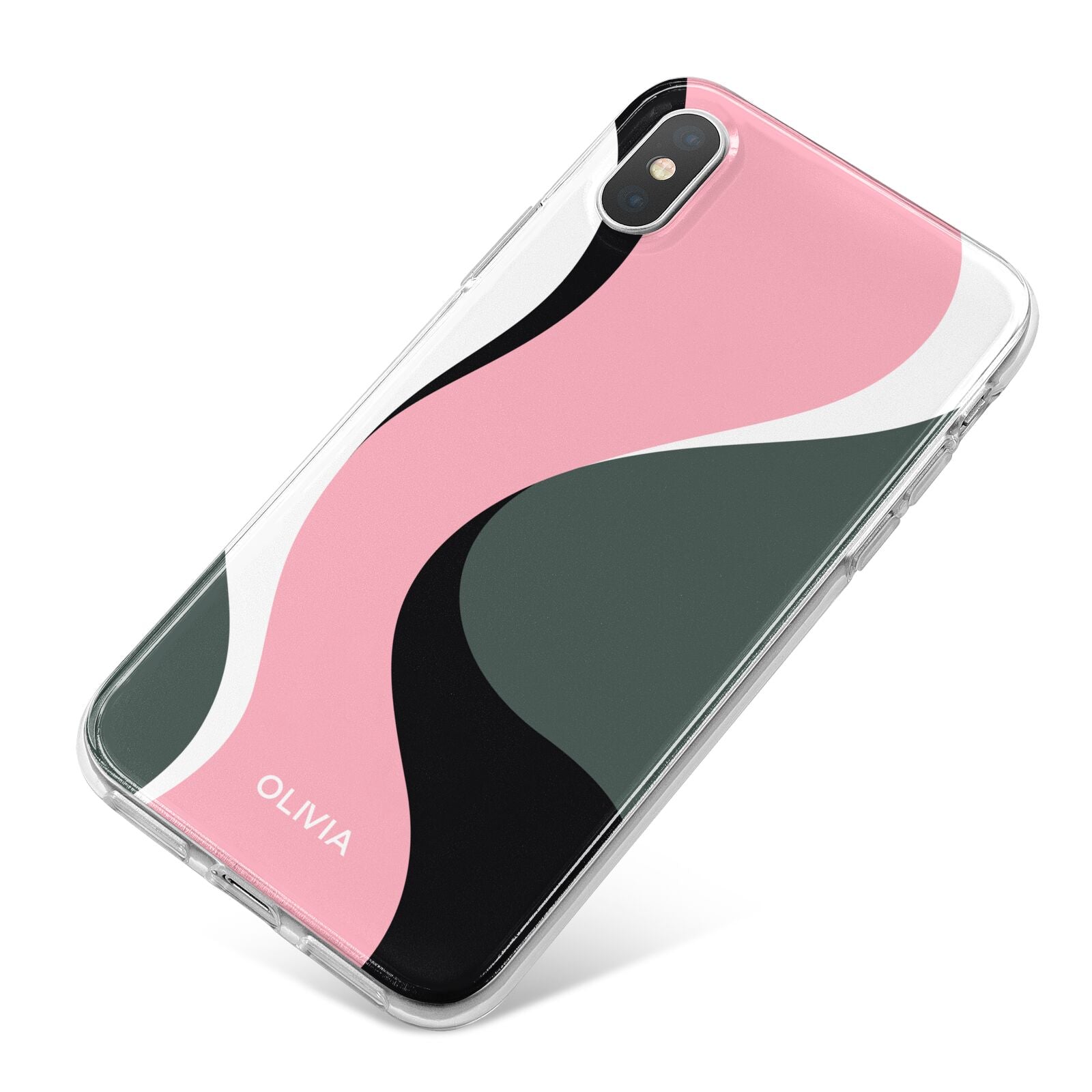 Abstract Name iPhone X Bumper Case on Silver iPhone