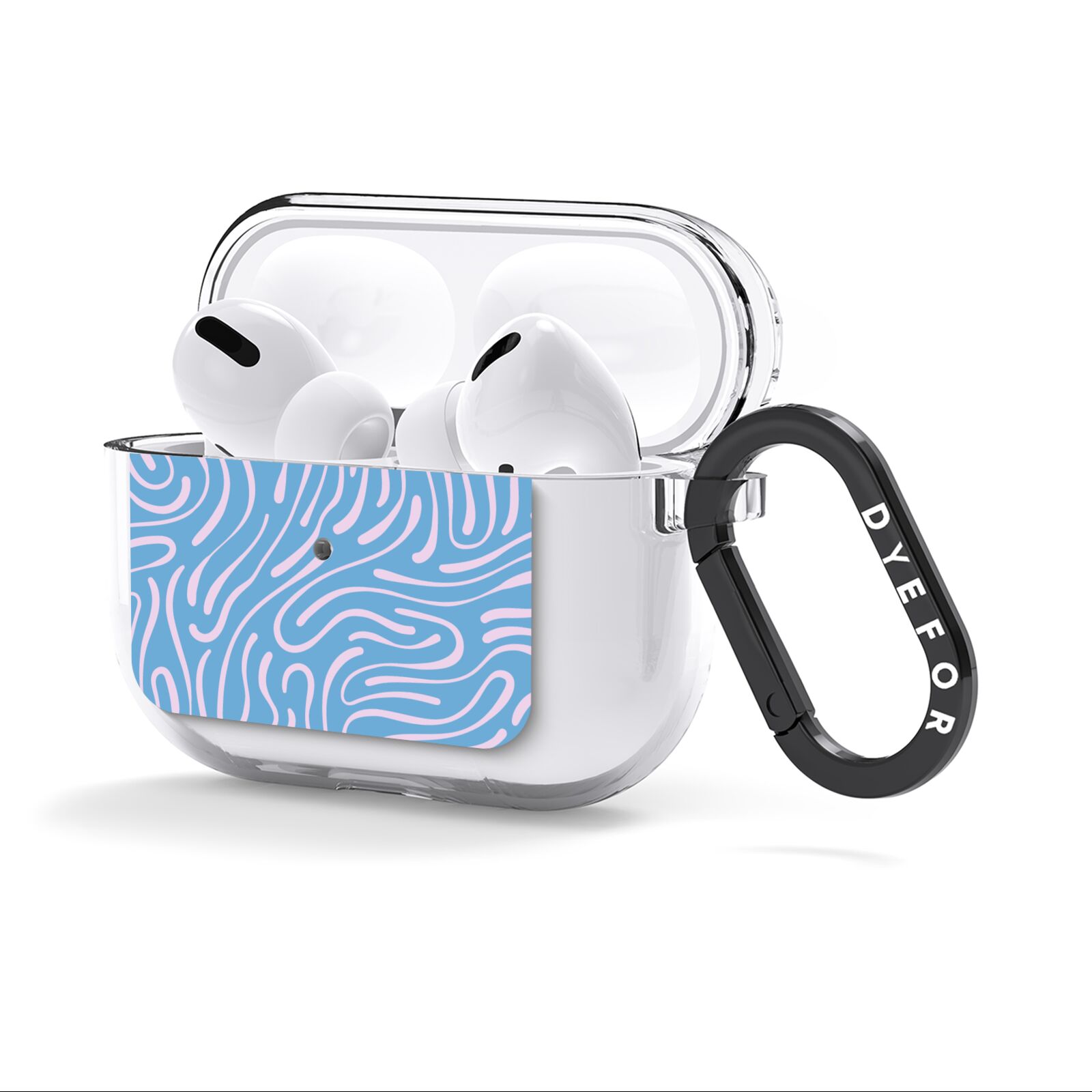 Abstract Ocean Pattern AirPods Clear Case 3rd Gen Side Image