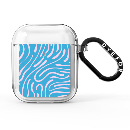 Abstract Ocean Pattern AirPods Clear Case
