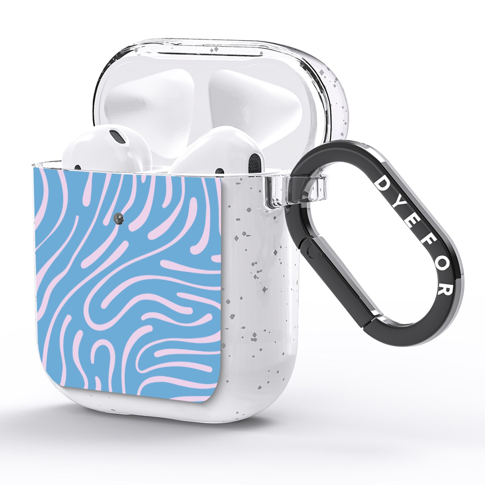 Abstract Ocean Pattern AirPods Glitter Case Side Image
