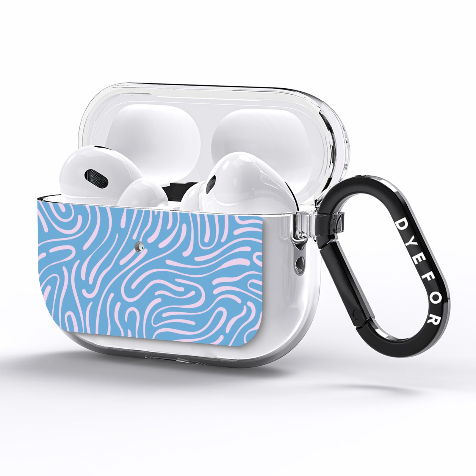 Abstract Ocean Pattern AirPods Pro Clear Case Side Image