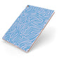 Abstract Ocean Pattern Apple iPad Case on Rose Gold iPad Side View