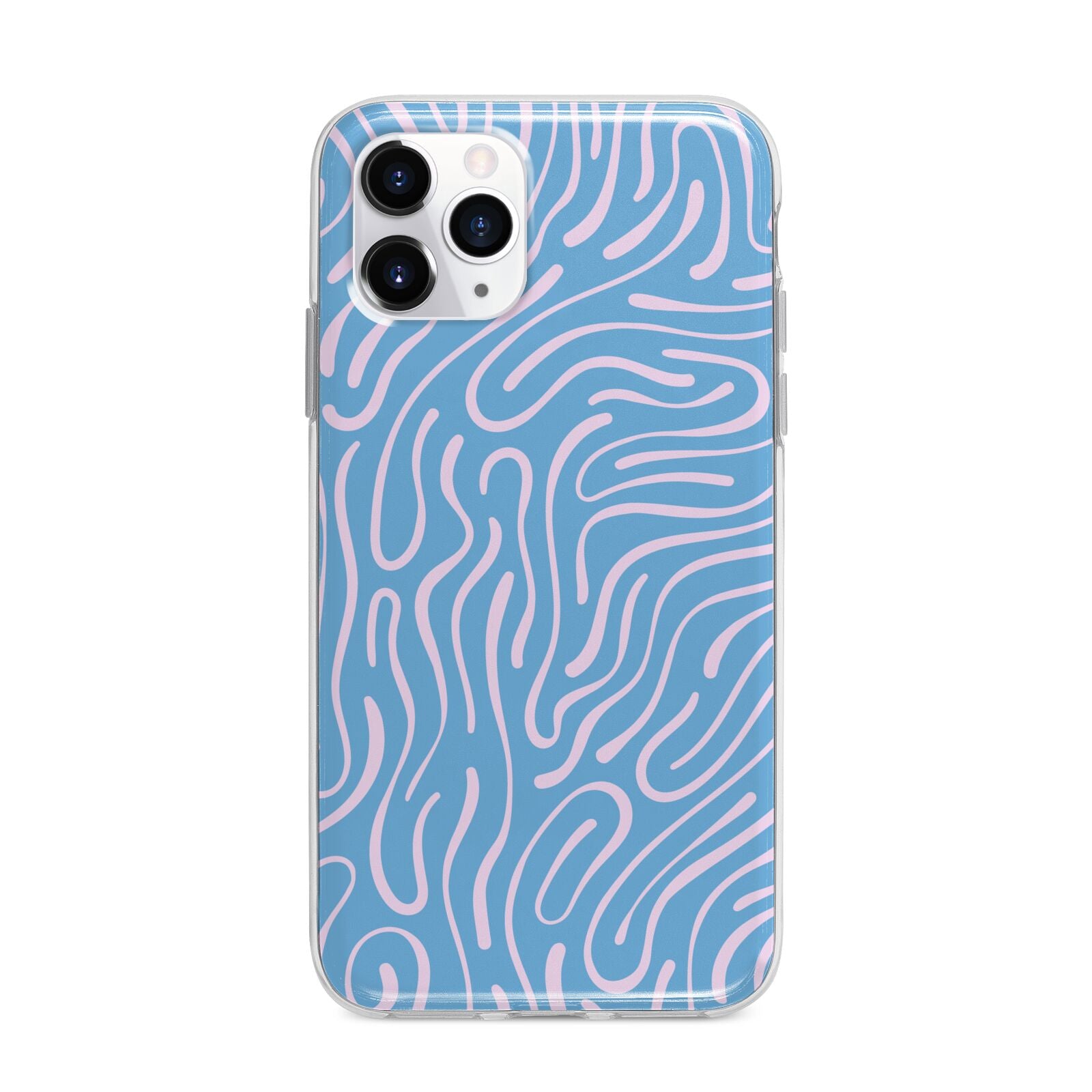 Abstract Ocean Pattern Apple iPhone 11 Pro Max in Silver with Bumper Case