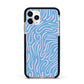 Abstract Ocean Pattern Apple iPhone 11 Pro in Silver with Black Impact Case