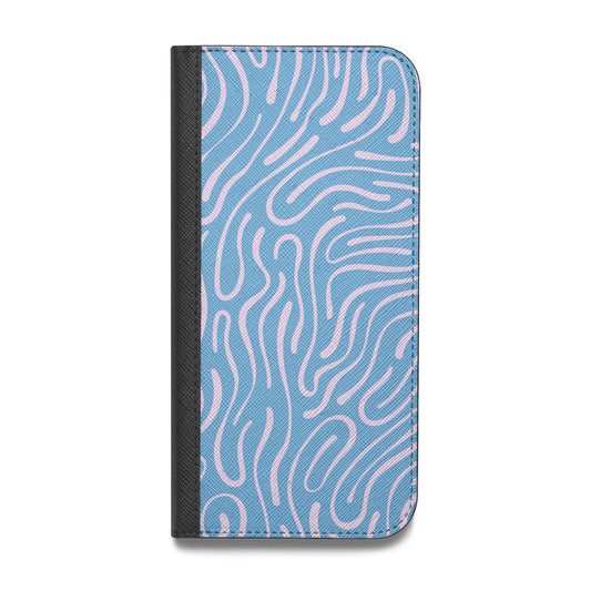 Abstract Ocean Pattern Vegan Leather Flip Samsung Case