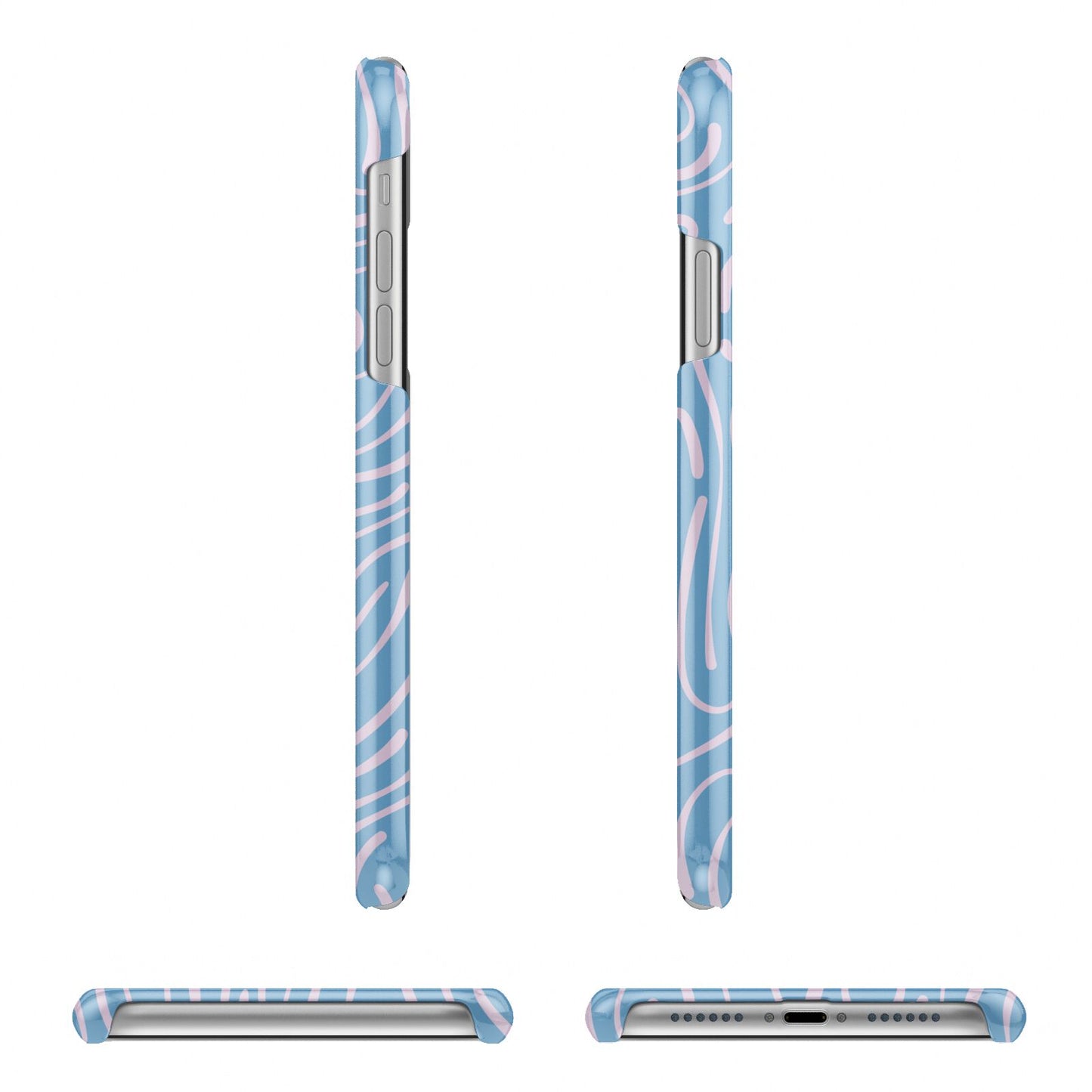 Abstract Ocean Pattern iPhone 11 Pro 3D Snap Case Angle Images