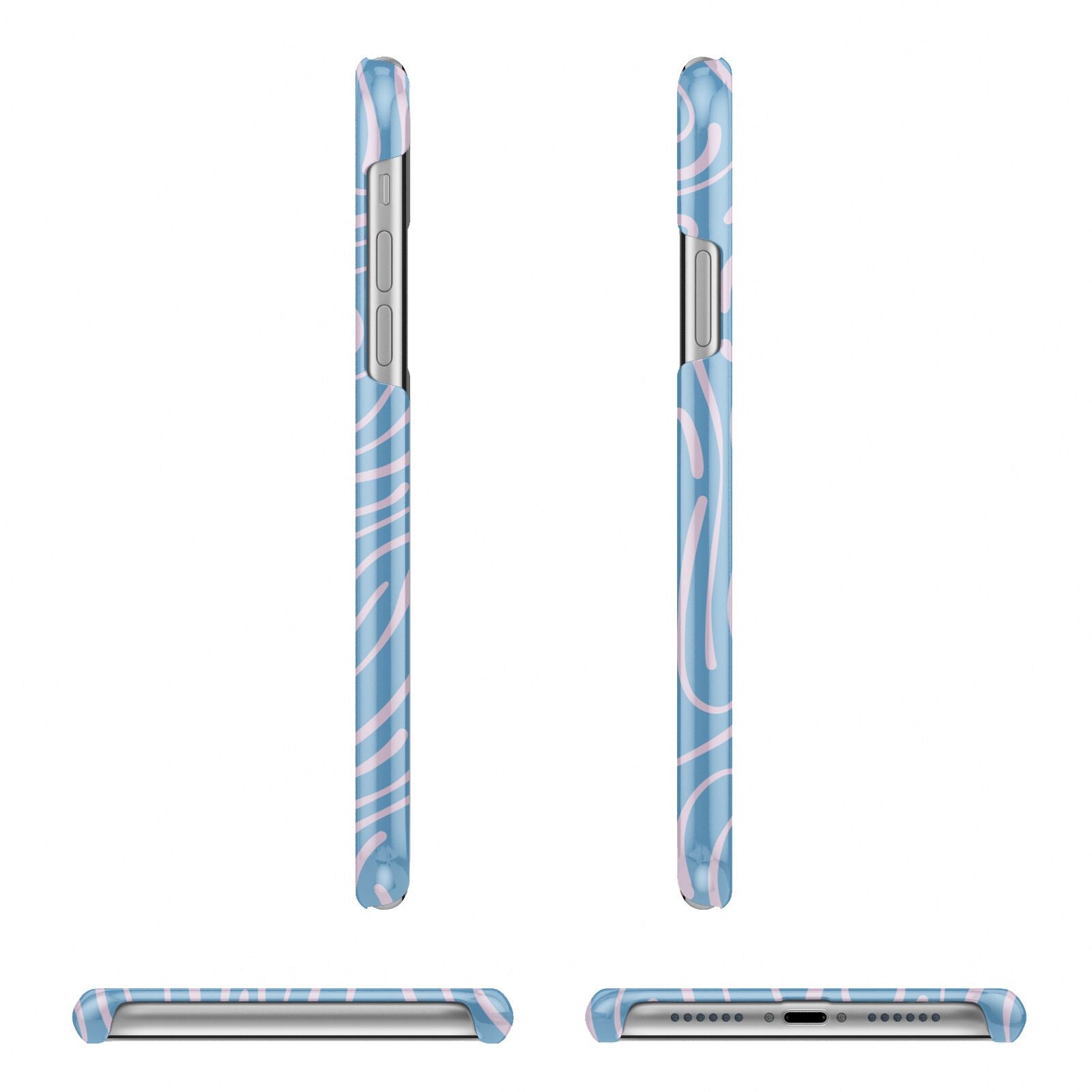 Abstract Ocean Pattern iPhone 11 Pro 3D Snap Case Angle Images